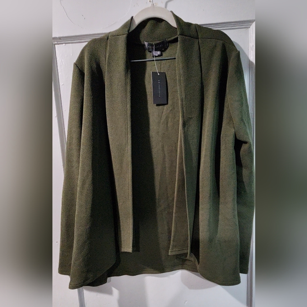 🌷🧥NWT Womens Suzy Shier Army Green sweater size: XL - Picture 3 of 5